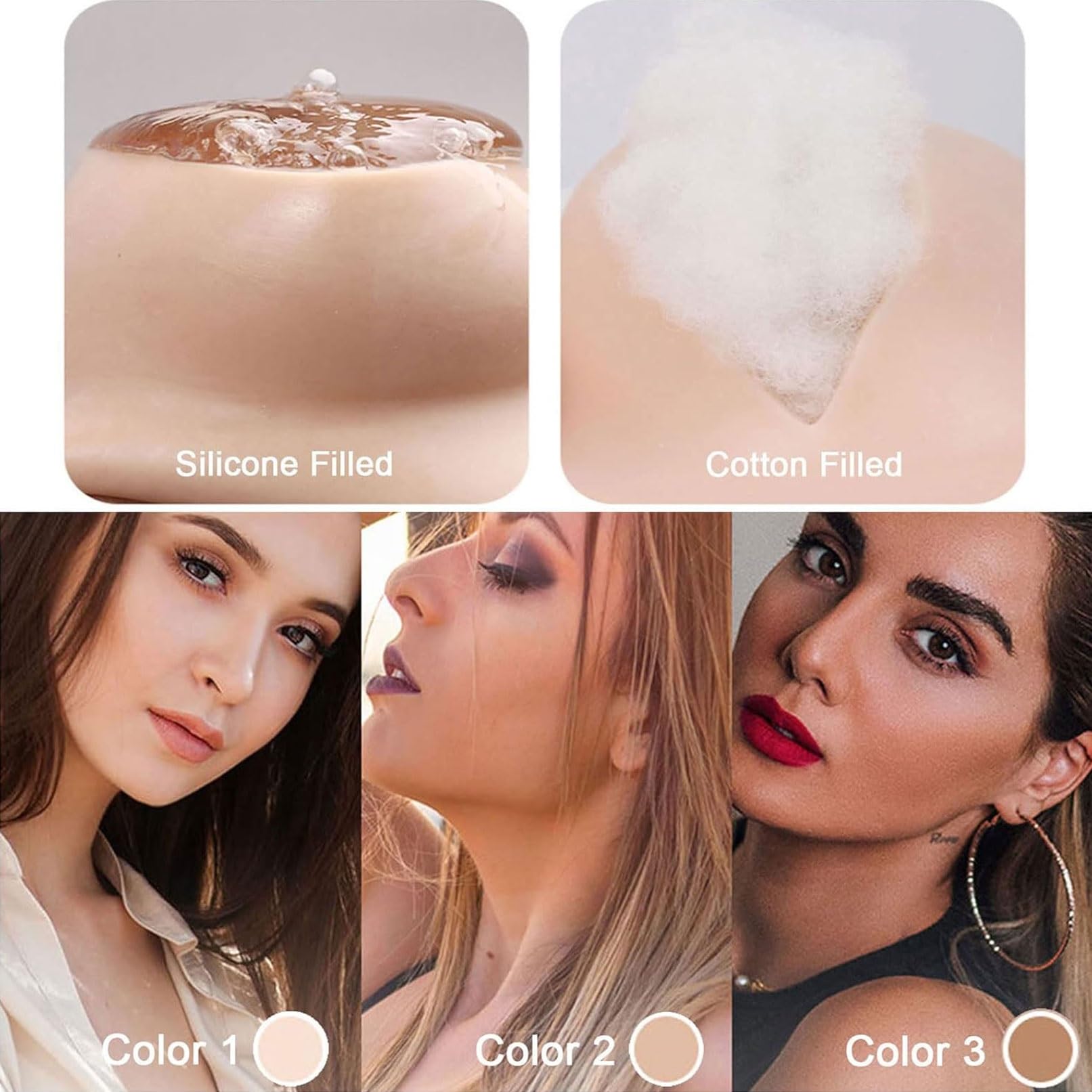 Amazon.co.jp: シリコンバスト シリコーン充填 K カップ 人工乳房 巨乳